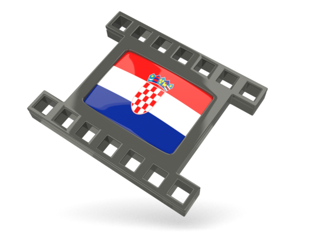 Black movie icon. Download flag icon of Croatia at PNG format