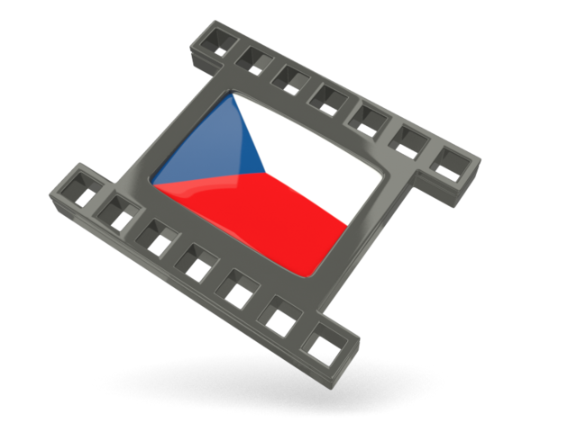 Black movie icon. Download flag icon of Czech Republic at PNG format