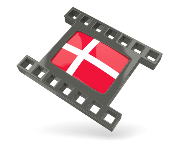 Black movie icon. Download flag icon of Denmark at PNG format