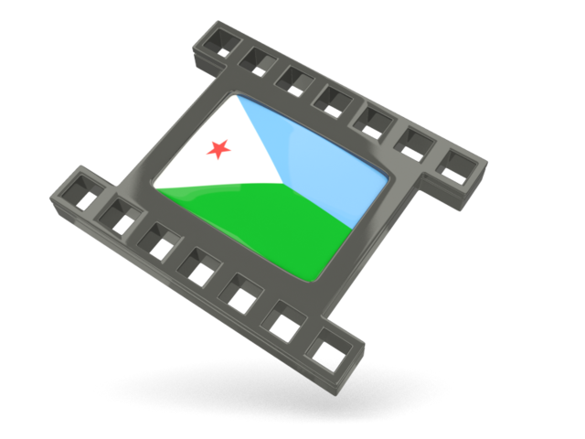Black movie icon. Download flag icon of Djibouti at PNG format