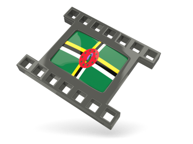 Black movie icon. Download flag icon of Dominica at PNG format