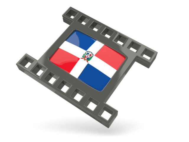 Black movie icon. Download flag icon of Dominican Republic at PNG format