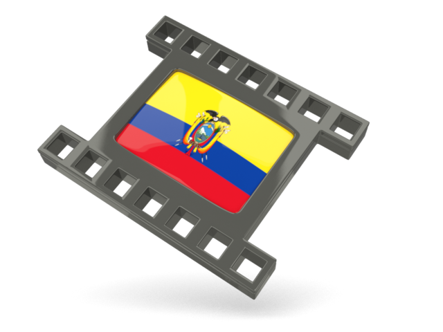 Черная кино-иконка. Скачать флаг. Эквадор
