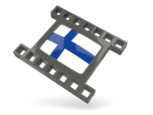 Black movie icon. Download flag icon of Finland at PNG format