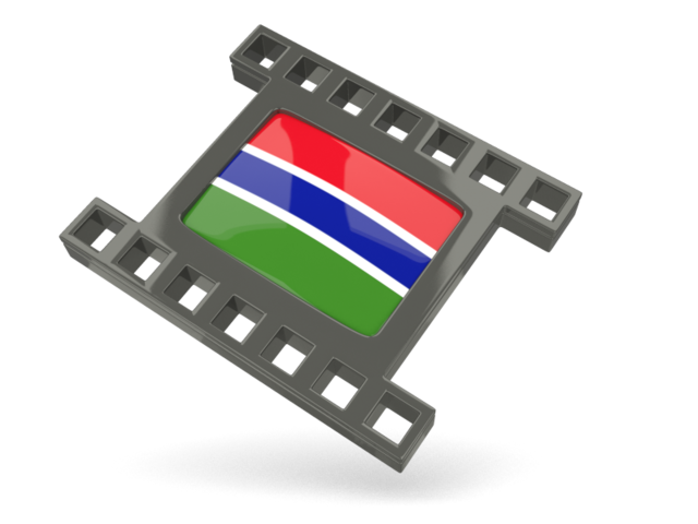 Black movie icon. Download flag icon of Gambia at PNG format