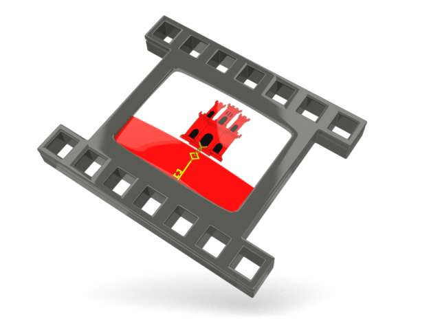 Black movie icon. Download flag icon of Gibraltar at PNG format