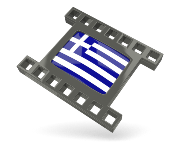 Black movie icon. Download flag icon of Greece at PNG format