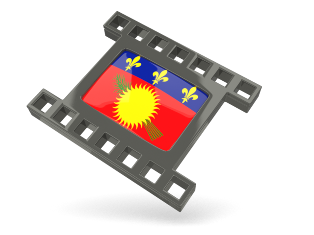 Black movie icon. Download flag icon of Guadeloupe at PNG format