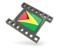 Guyana. Black movie icon. Download icon.