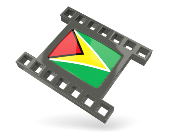 Black movie icon. Download flag icon of Guyana at PNG format