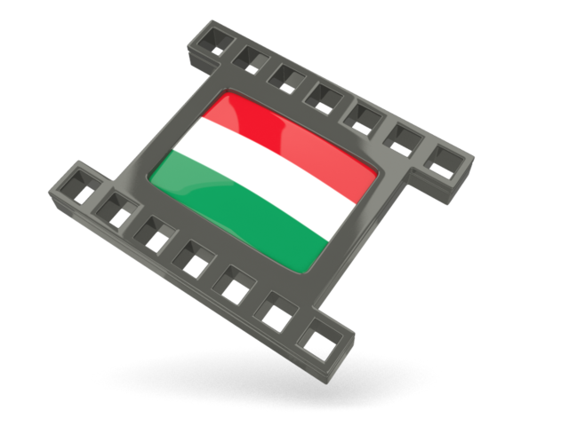 Черная кино-иконка. Скачать флаг. Венгрия