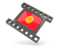 Kyrgyzstan. Black movie icon. Download icon.