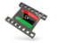Libya. Black movie icon. Download icon.