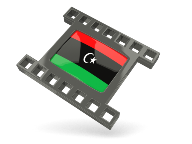Черная кино-иконка. Скачать флаг. Ливия