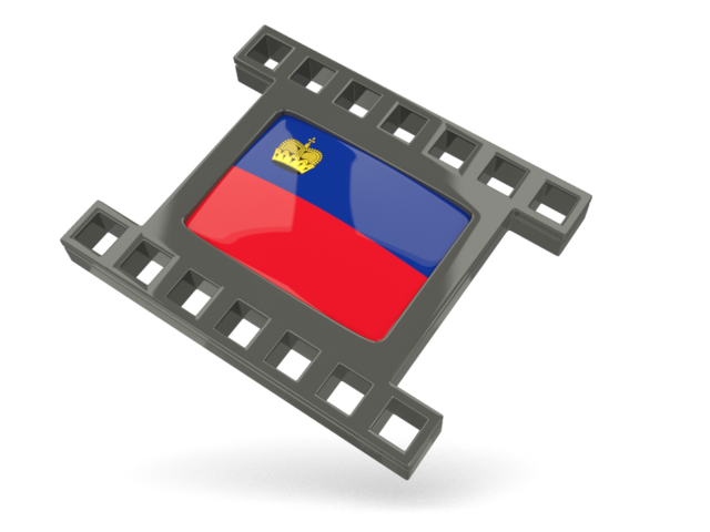 Black movie icon. Download flag icon of Liechtenstein at PNG format
