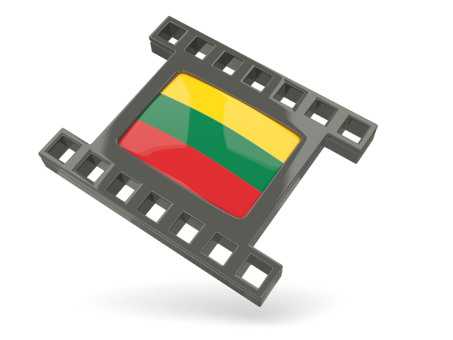 Black movie icon. Download flag icon of Lithuania at PNG format
