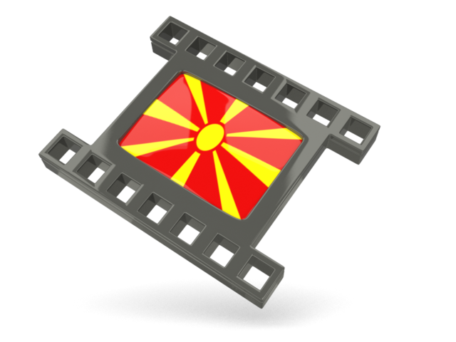 Black movie icon. Download flag icon of Macedonia at PNG format