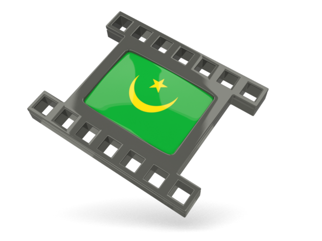 Black movie icon. Download flag icon of Mauritania at PNG format