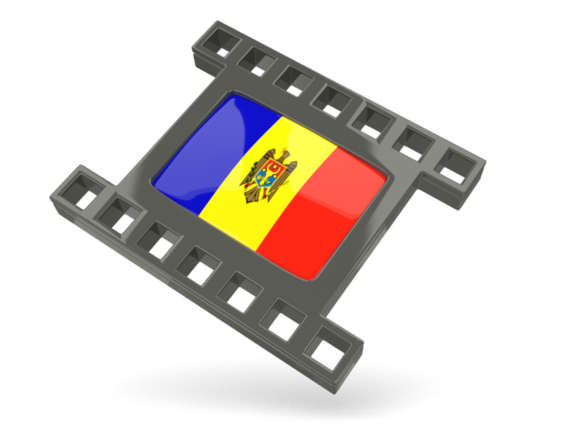 Black movie icon. Download flag icon of Moldova at PNG format