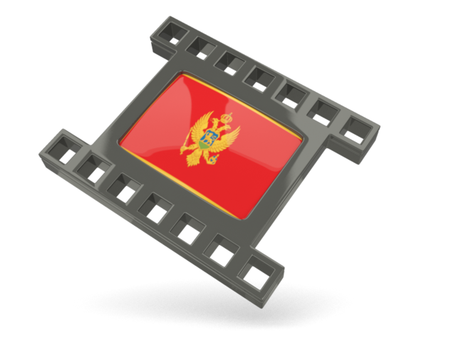 Black movie icon. Download flag icon of Montenegro at PNG format