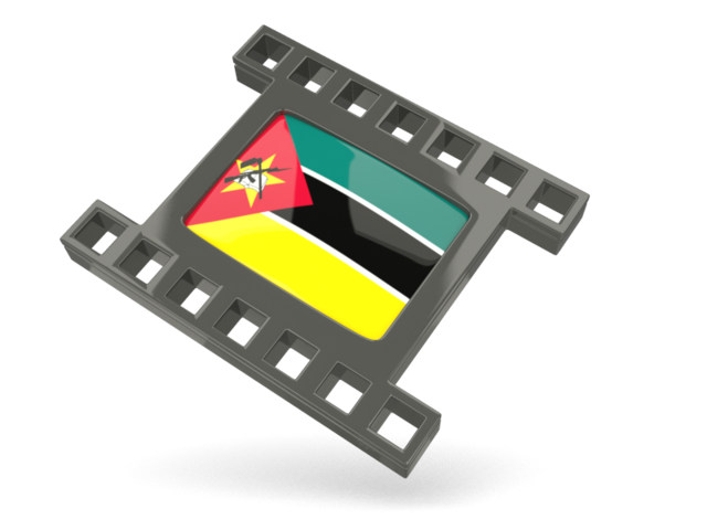 Black movie icon. Download flag icon of Mozambique at PNG format