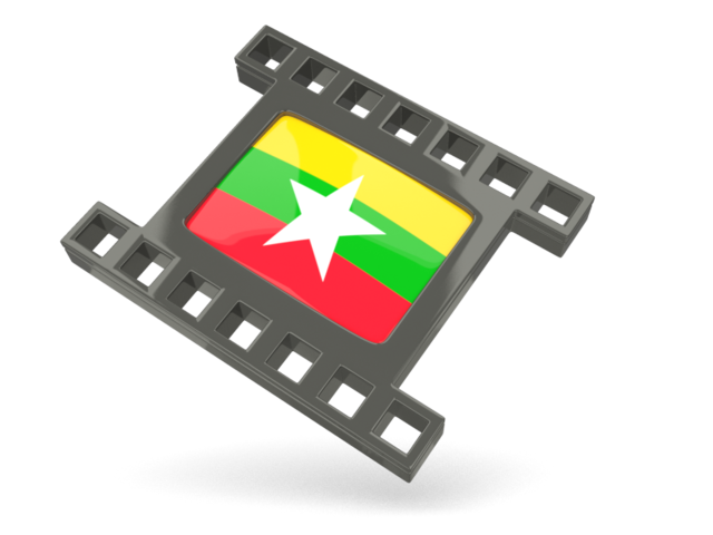 Black movie icon. Download flag icon of Myanmar at PNG format