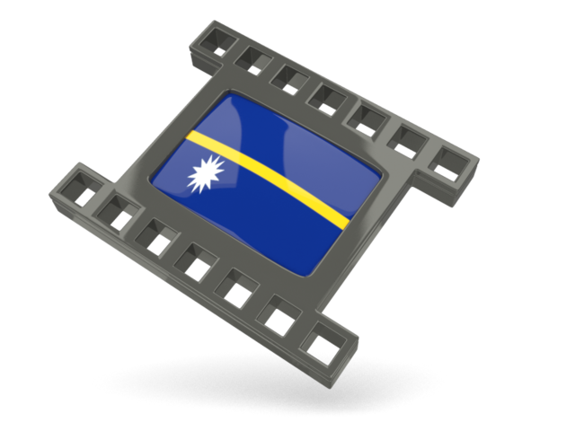 Black movie icon. Download flag icon of Nauru at PNG format