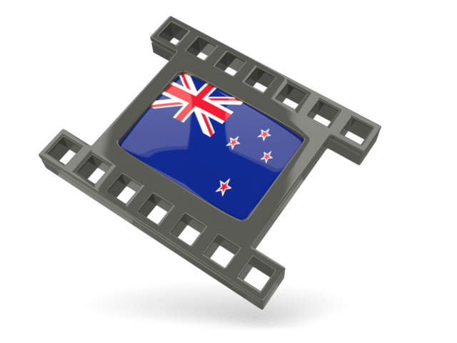 Black movie icon. Download flag icon of New Zealand at PNG format