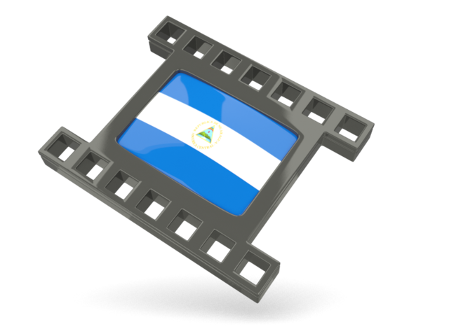 Black movie icon. Download flag icon of Nicaragua at PNG format
