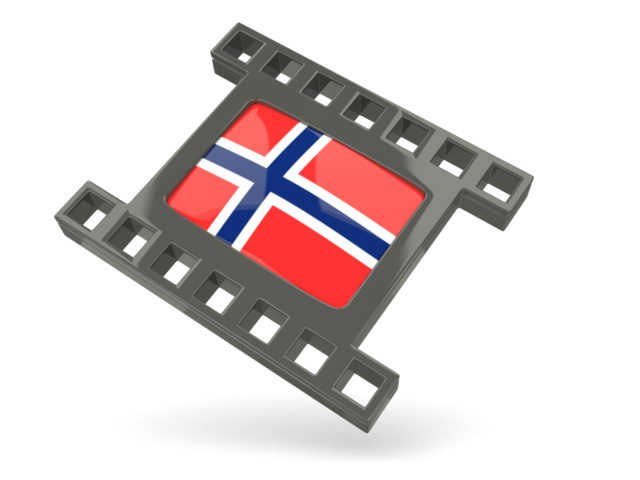 Черная кино-иконка. Скачать флаг. Норвегия