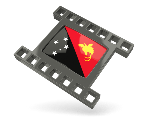 Black movie icon. Download flag icon of Papua New Guinea at PNG format