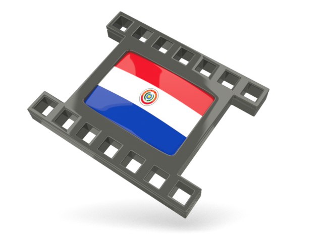 Black movie icon. Download flag icon of Paraguay at PNG format