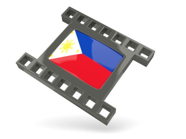 Черная кино-иконка. Скачать флаг. Филиппины