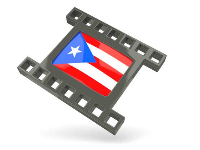 Черная кино-иконка. Скачать флаг. Пуэрто-Рико