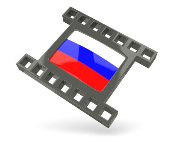 Black movie icon. Download flag icon of Russia at PNG format