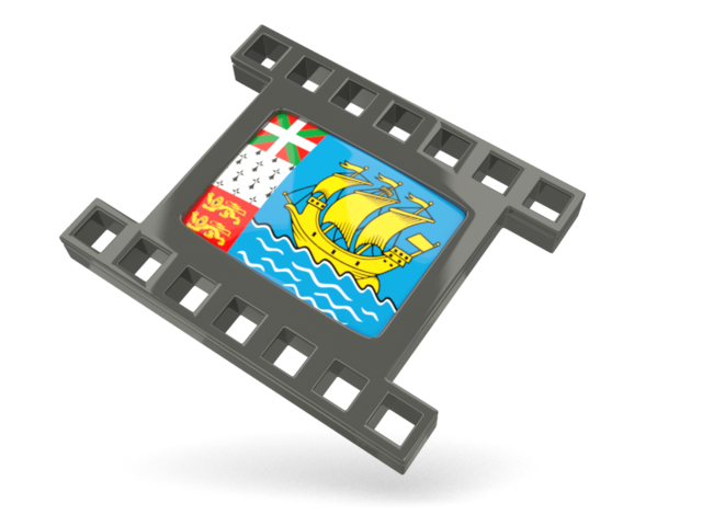Black movie icon. Download flag icon of Saint Pierre and Miquelon at PNG format