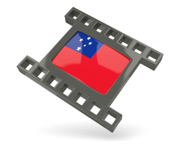 Black movie icon. Download flag icon of Samoa at PNG format