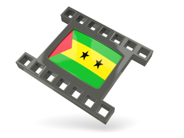Black movie icon. Download flag icon of Sao Tome and Principe at PNG format