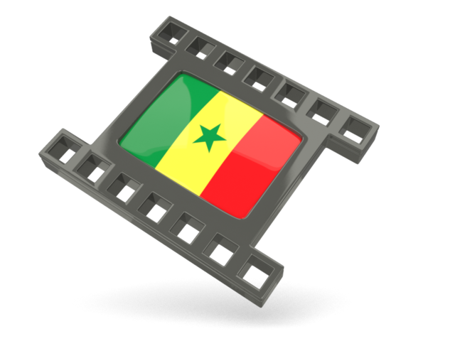 Black movie icon. Download flag icon of Senegal at PNG format