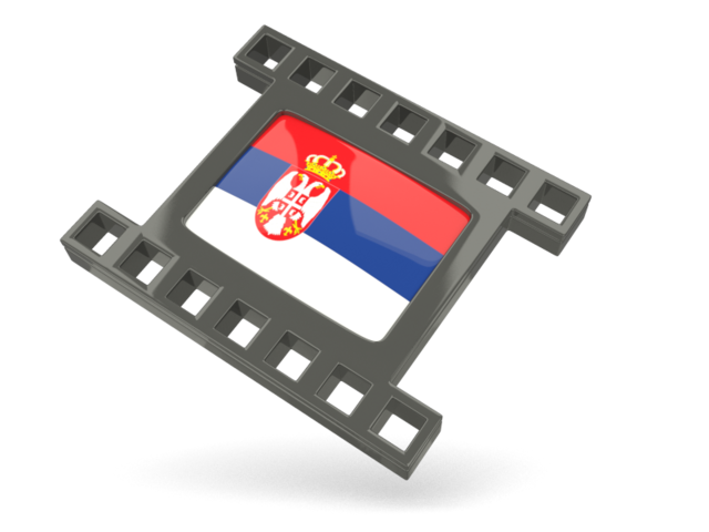 Black movie icon. Download flag icon of Serbia at PNG format