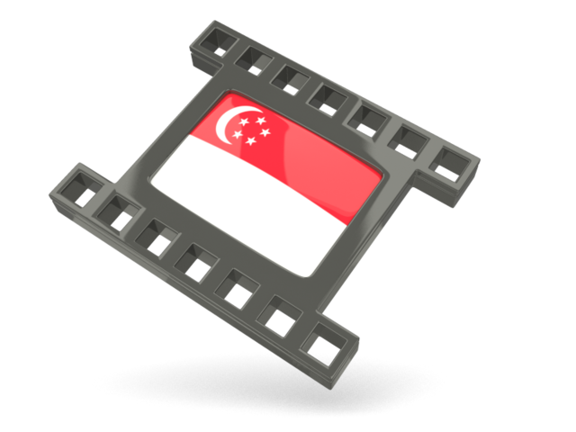 Black movie icon. Download flag icon of Singapore at PNG format