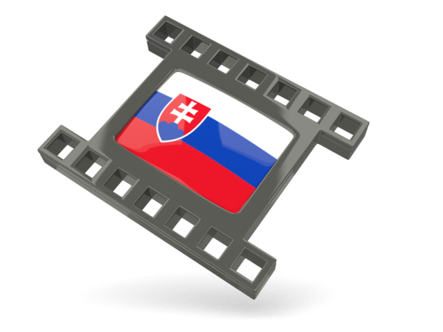 Black movie icon. Download flag icon of Slovakia at PNG format