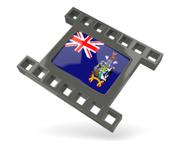 Black movie icon. Download flag icon of South Georgia and the South Sandwich Islands at PNG format