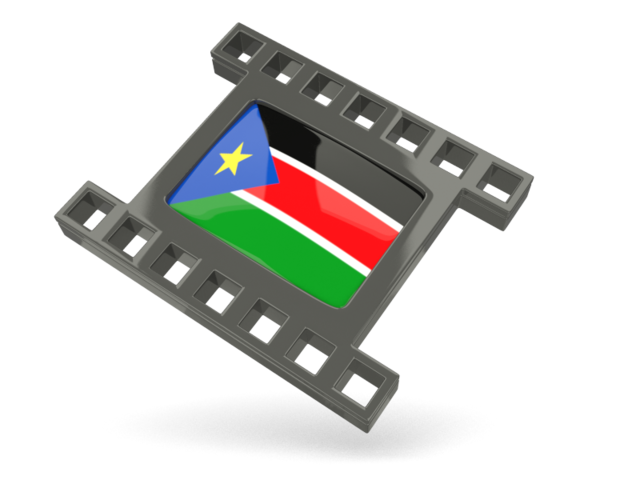 Black movie icon. Download flag icon of South Sudan at PNG format