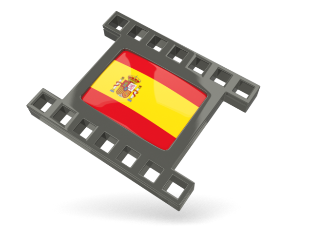 Черная кино-иконка. Скачать флаг. Испания