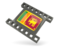 Sri Lanka. Black movie icon. Download icon.