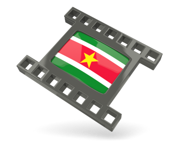 Black movie icon. Download flag icon of Suriname at PNG format