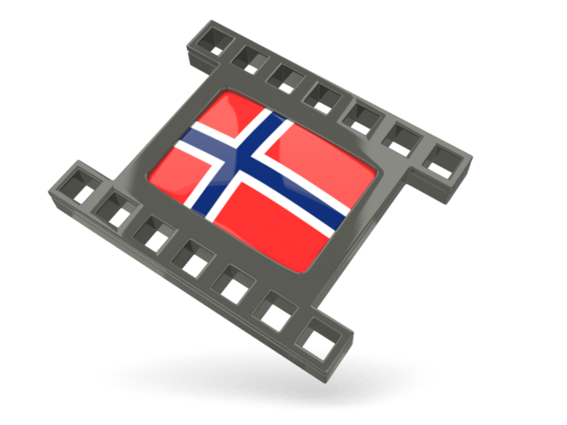 Black movie icon. Download flag icon of Svalbard and Jan Mayen at PNG format