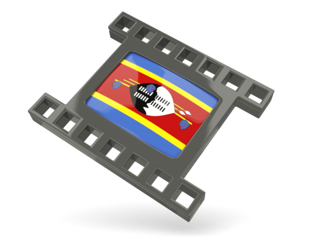 Black movie icon. Download flag icon of Swaziland at PNG format