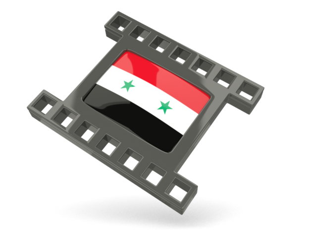 Черная кино-иконка. Скачать флаг. Сирия